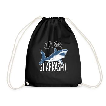Sharkasm - J’aime la salade Biologiste marin Océan - Sac de sport léger - noir - Devant