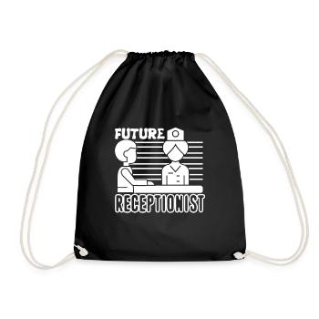 Receptionist Future Receptionist - Drawstring Bag - black - Front