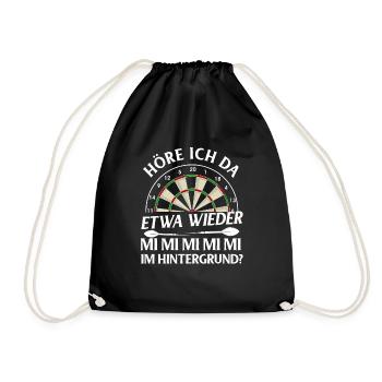 Dart Gift Dartboard Darts Player Bullseye - Drawstring Bag - black - Front