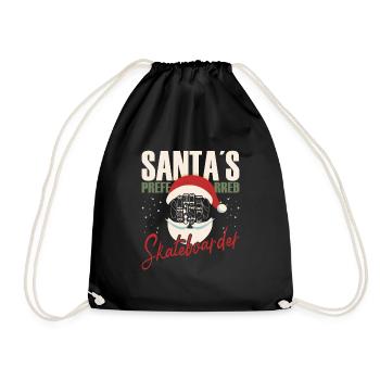 Skateboard Art For Boys Girls Men Skateboard Gifts - Drawstring Bag - black - Front