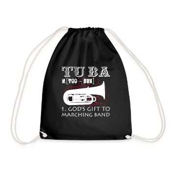 Tuba Definition - Drawstring Bag - black - Front