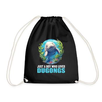 Seekuh Dugongs Dugong - Turnbeutel - Schwarz - Vorne