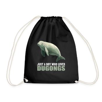 Seekuh Dugongs Dugong - Turnbeutel - Schwarz - Vorne