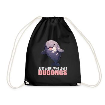 Seekuh Dugongs Dugong - Turnbeutel - Schwarz - Vorne