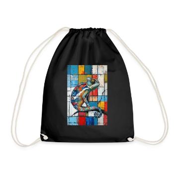 Chameleon - Drawstring Bag - black - Front