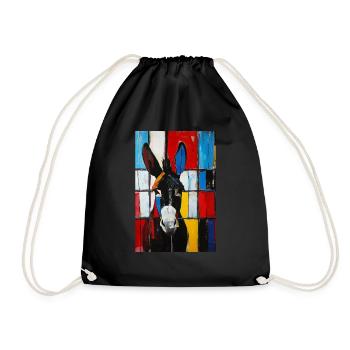 Donkey - Drawstring Bag - black - Front