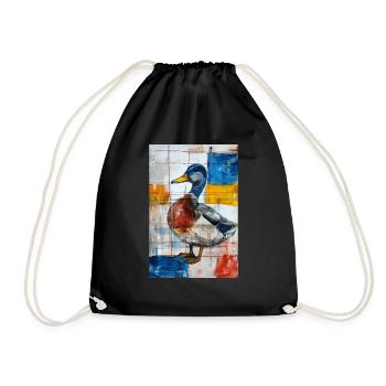 Duck - Drawstring Bag - black - Front