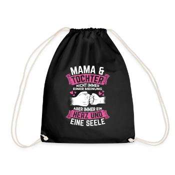 Mother's Day Mom Family Wife Family Best Mom - Drawstring Bag - black - Front