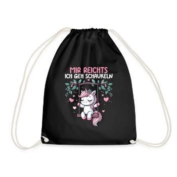 J’en ai assez, je vais me balancer, licorne drôle - Sac de sport léger - noir - Devant