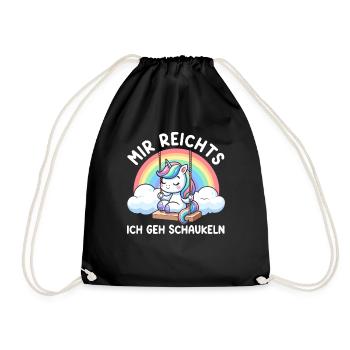 J’en ai assez, je vais me balancer, licorne drôle - Sac de sport léger - noir - Devant