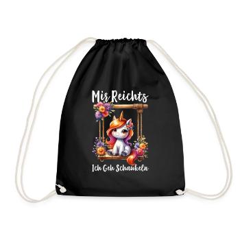 J’en ai assez, je vais me balancer, licorne drôle - Sac de sport léger - noir - Devant