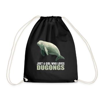 Seekuh Dugongs Dugong - Turnbeutel - Schwarz - Vorne