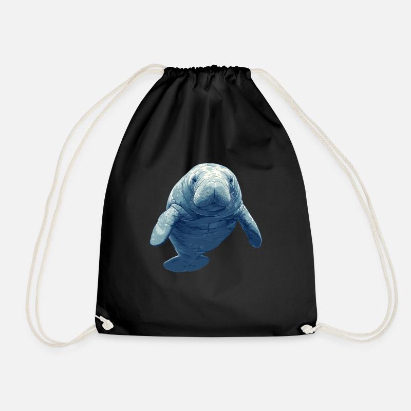 Seekuh Manatees Manatee - Turnbeutel - Schwarz