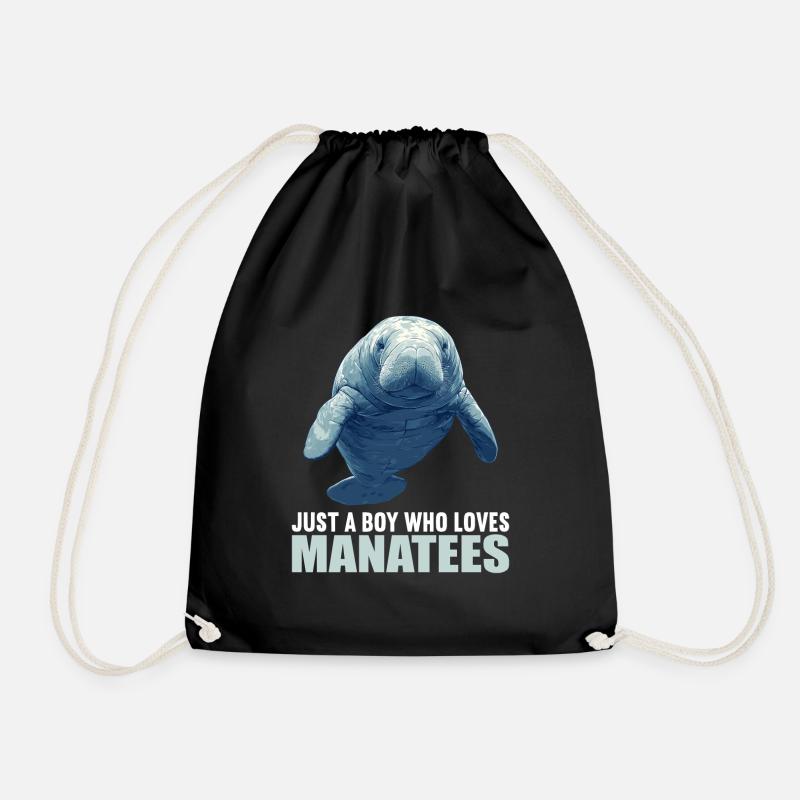 Seekuh Manatees Manatee - Turnbeutel - Schwarz