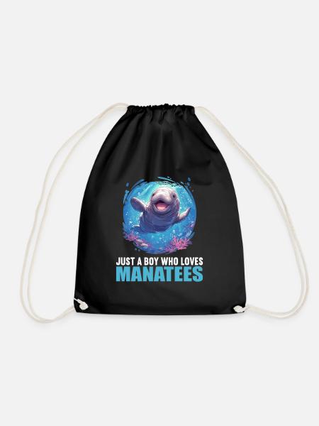 Seekuh Manatees Manatee - Turnbeutel - Schwarz