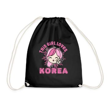 Korean Drama Enthusiast Exclusive Collection Gifts - Turnbeutel - Schwarz - Vorne