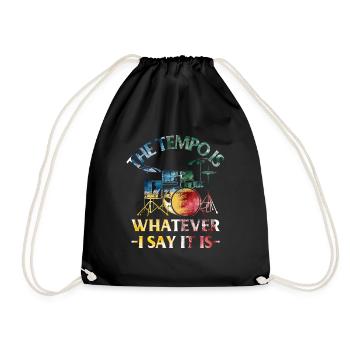 Drums Drums Drumstick Drummer Music Band Rock - Drawstring Bag - black - Front