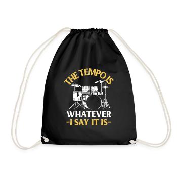 Drums Drums Drumstick Drummer Music Band Rock - Drawstring Bag - black - Front