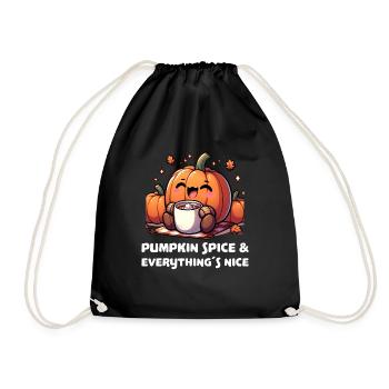 Pumpkin spice and everythings nice - Drawstring Bag - black - Front