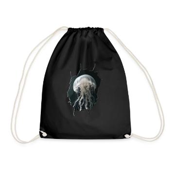 Jellyfish - Drawstring Bag - black - Front