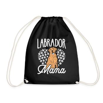 Labrador Maman chien Chien Maman Aller Se promener Favori - Sac de sport léger - noir - Devant