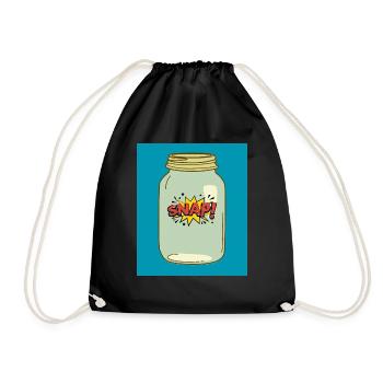 Snap! in a Jar – Fun Comic Style Design - Drawstring Bag - black - Front