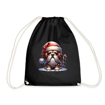 Père Noël Chien Noël Hommes et femmes - Sac de sport léger - noir - Devant