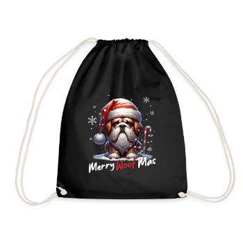 Père Noël Chien Noël Hommes et femmes - Sac de sport léger - noir - Devant