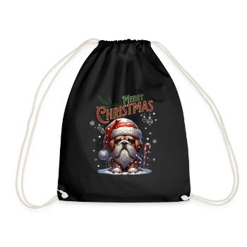 Père Noël Chien Noël Hommes et femmes - Sac de sport léger - noir - Devant