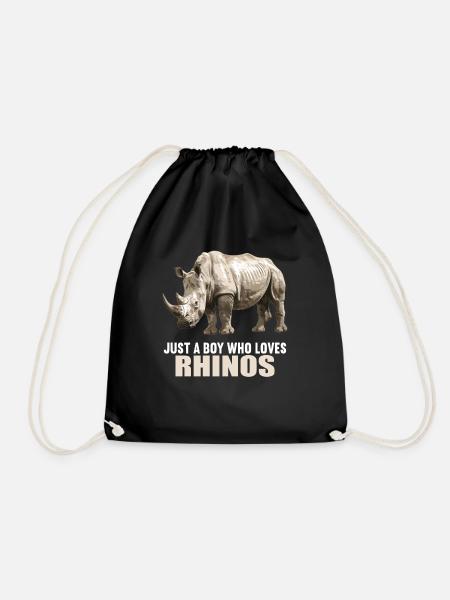 Rhino Nashörner Nashorn - Turnbeutel - Schwarz