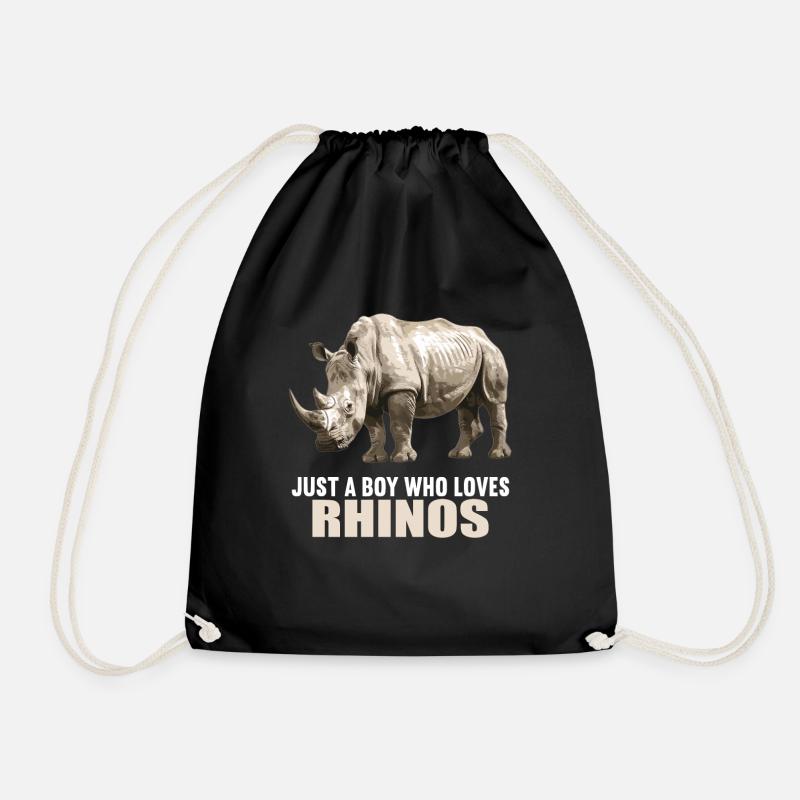Rhino Nashörner Nashorn - Turnbeutel - Schwarz