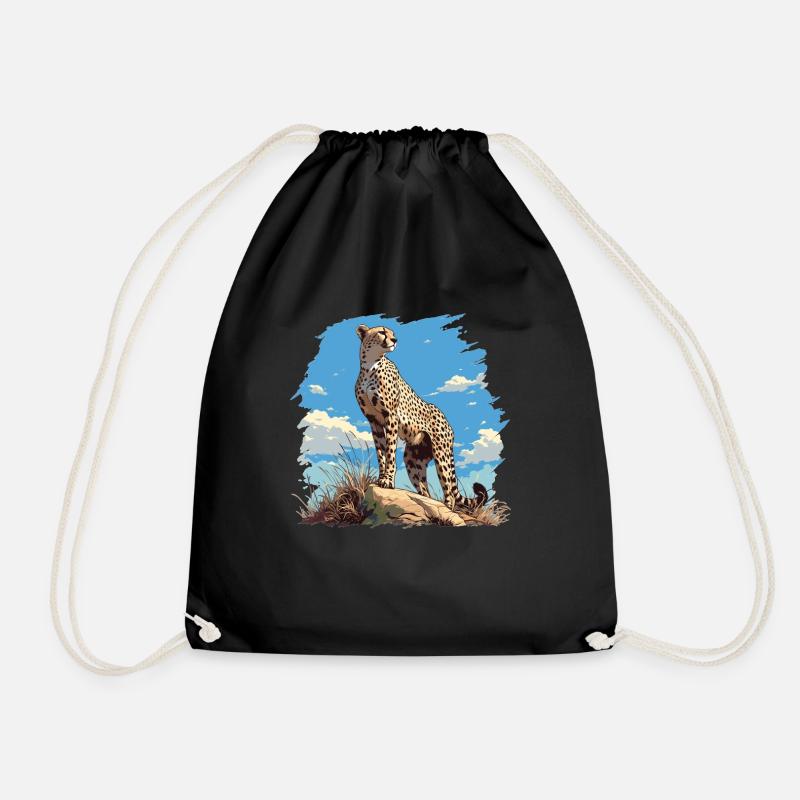 Guépard Geparde Gepard - Sac de sport léger - noir