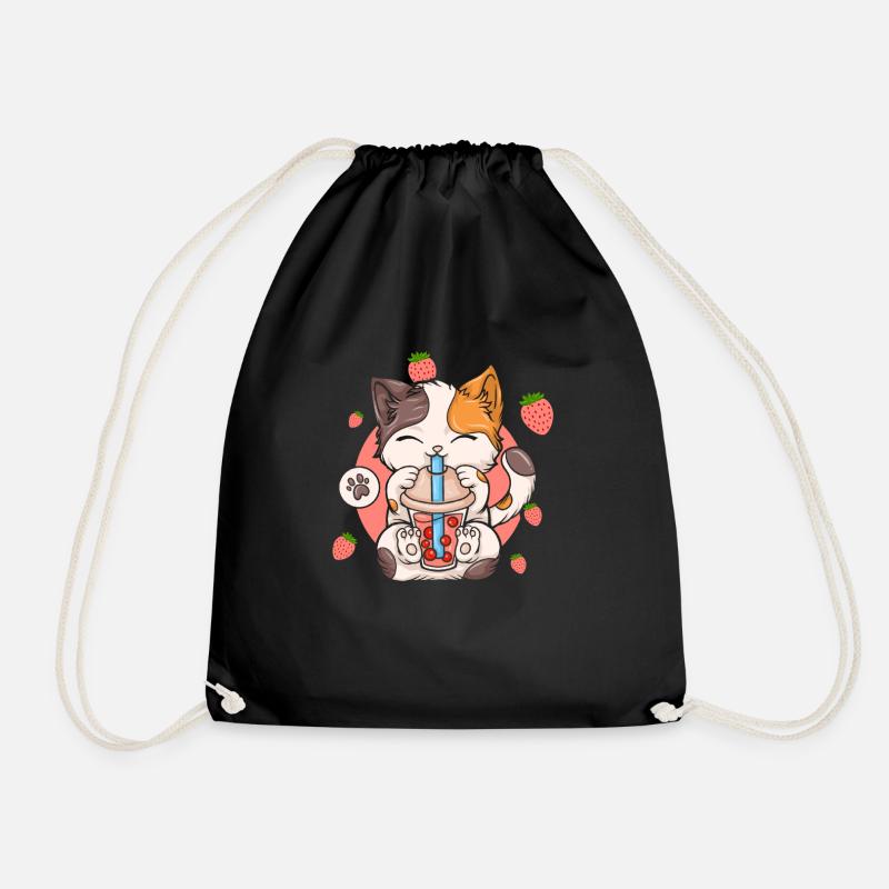 Bubble Tea Boba BubbleTea Kawaii Japan Tea Kpop - Turnbeutel - Schwarz