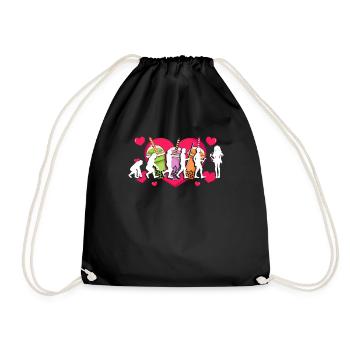 Bubble Tea Boba BubbleTea Kawaii Japan Tea Kpop - Drawstring Bag - black - Front