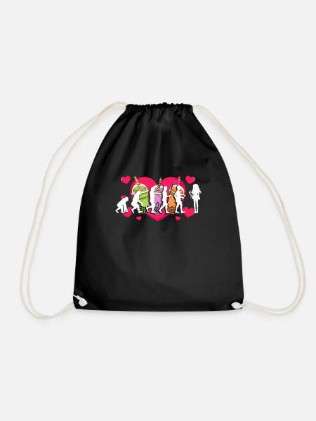 Bubble Tea Boba BubbleTea Kawaii Japan Tea Kpop - Drawstring Bag - black