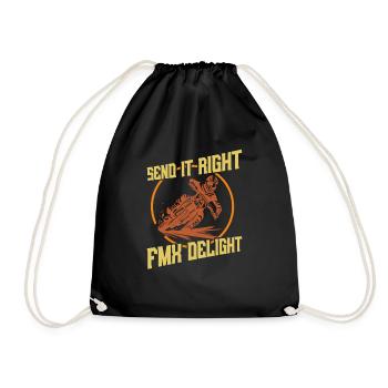 Dirt Biker Riding Send It Right FMX Delight - Turnbeutel - Schwarz - Vorne