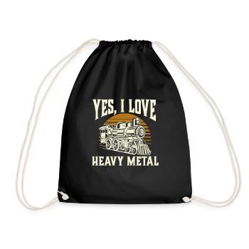 , j’aime le heavy metal - Train Lover Railroad - Sac de sport léger - noir - Devant
