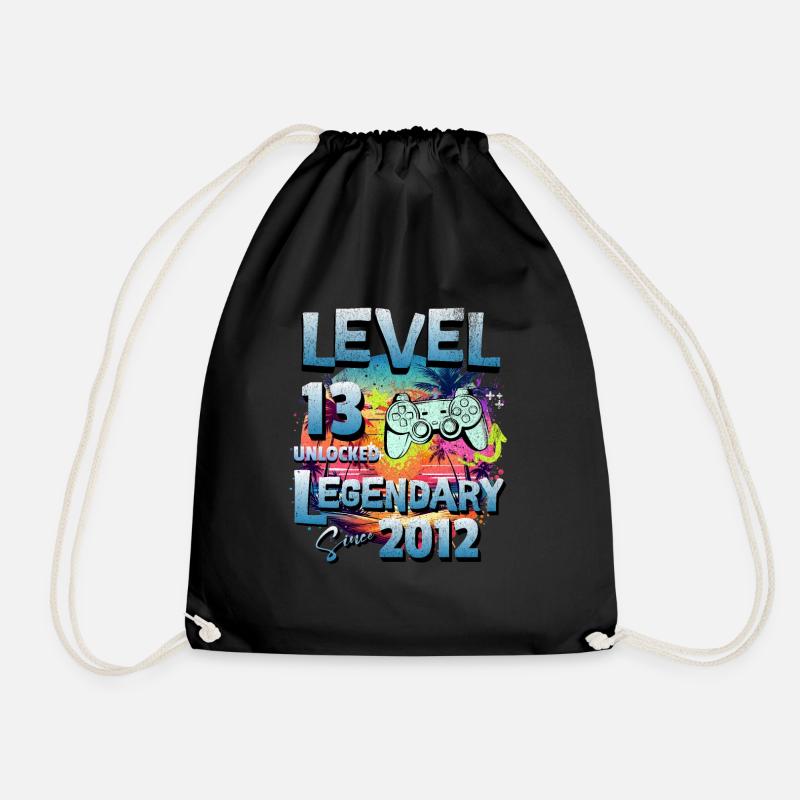 Level 13 Freigeschaltet seit 1982 Geburtstag - Turnbeutel - Schwarz