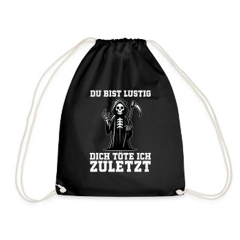 Tu es drôle, je t’aurai le dernier Faucheur - Sac de sport léger - noir - Devant