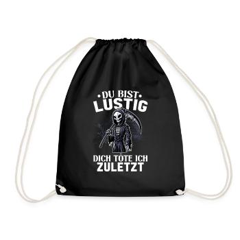 Tu es drôle, je t’aurai le dernier Faucheur - Sac de sport léger - noir - Devant