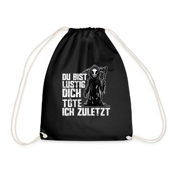 Tu es drôle, je t’aurai le dernier Faucheur - Sac de sport léger - noir - Devant