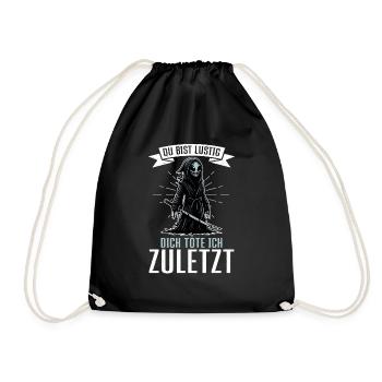Tu es drôle, je t’aurai le dernier Faucheur - Sac de sport léger - noir - Devant