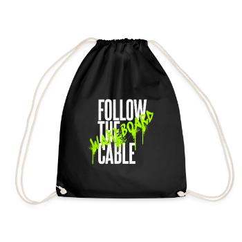 Graffiti Style - Follow the Cable Wakeboard Design - Turnbeutel - Schwarz - Vorne