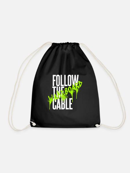 Graffiti Style - Follow the Cable Wakeboard Design - Turnbeutel - Schwarz