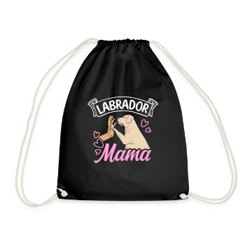 Labrador Maman chien Chien Maman Aller Se promener Favori - Sac de sport léger - noir - Devant