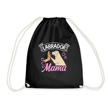 Labrador Maman chien Chien Maman Aller Se promener Favori - Sac de sport léger - noir - Devant
