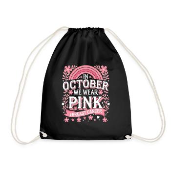En octobre, nous portons du Pink Horror Breast Cancer - Sac de sport léger - noir - Devant