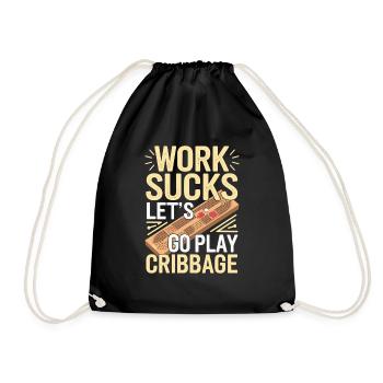 Cribbage - Drawstring Bag - black - Front