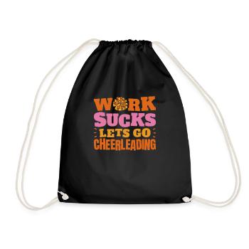 Cheerleader Cheerleading - Drawstring Bag - black - Front