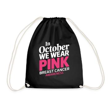 En octobre, nous portons du Pink Horror Breast Cancer - Sac de sport léger - noir - Devant